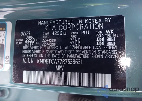 2024 Kia Seltos Sx Turbo из США, поврежденный, VIN KNDETCA77R7538631